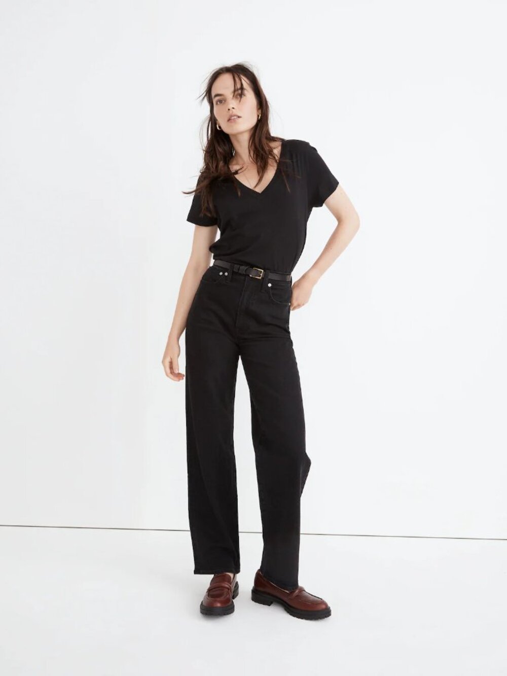 Madewell The Petite Perfect Vintage Wide-Leg Jean in Belmere Wash